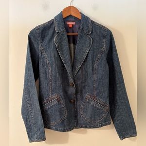 Nordstrom Distressed Jean Jacket Size Small